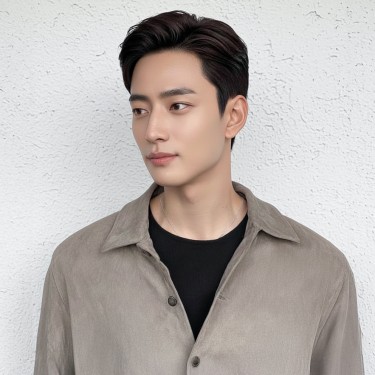 꽃미남 남성 다운 컷