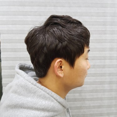 남자컷+다운펌
