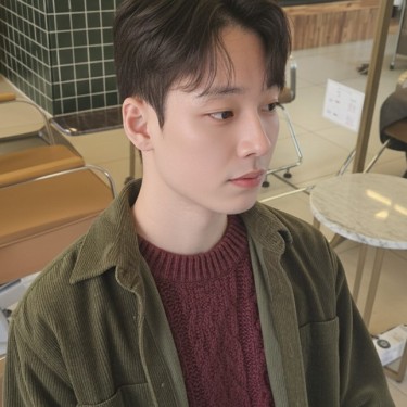 남성펌+다운펌+두피스켈링+컷