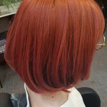 뿌리염색+컷트+클리닉
