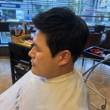 남성 디자인 컷 + 다운펌