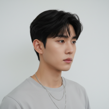 남자펌+옆다운