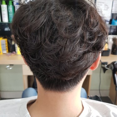 딱풀다운펌+컷