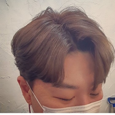 남성펌+염색