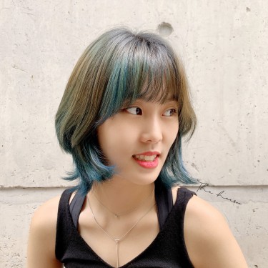 미드나잇블루(허쉬컷+디자인탈색)