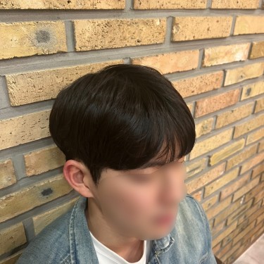 남성컷+다운펌(옆머리)