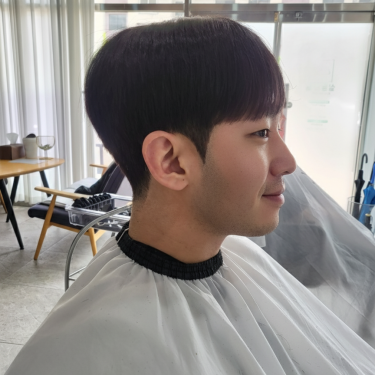 남성컷+다운펌